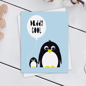Papa verjaardagskaart, coole papa kaart, beste papa kaart, beste stiefvader kaart, pinguïn kaart, papa coole kaart, vadersdagkaart