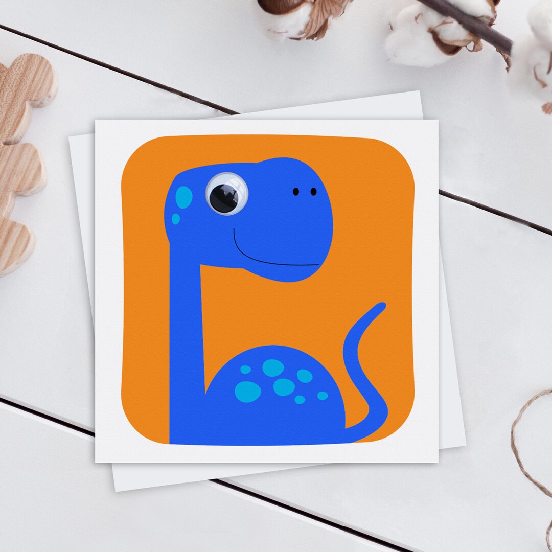 Dinosaur Birthday Card Dinosaur Card Childs Birthday Card Etsy