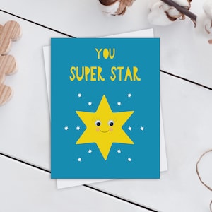 Superstar Card, Goed Gedaan Kaart, Felicitaties Kaart, Nieuwe Job Card, Graduation Card, You Passed Card, Proud Of You, Thank You Card