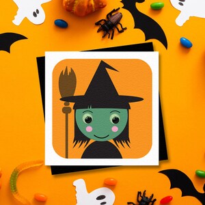 Cartes d'Halloween, Faire-part pour une fête d'Halloween, Carte d'anniversaire de sorcière, Yeux phosphorescents, Décoration d'Halloween, Carte d'anniversaire d'Halloween