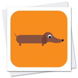 Tarjeta de perro salchicha - tarjeta de cumpleaños de Dachshund - de la tarjeta de perro - tarjeta de cumpleaños de cachorro - tarjeta de cumpleaños de perro - tarjeta de ojos saltones - tarjeta de mascota