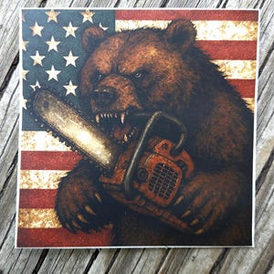 Hardwerkende sticker Amerikaanse beer veiligheidshelm