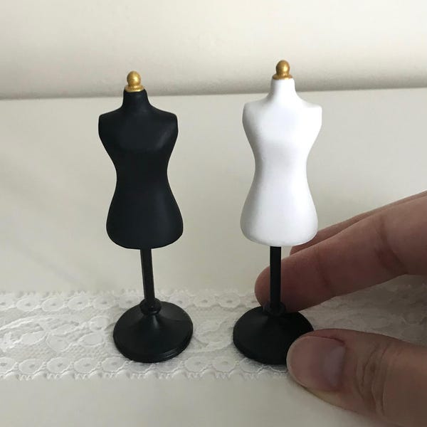1/12 Scale Dollhouse Mannequin Stand - Miniature Display Model For Dolls - 20x15x85mm Gold