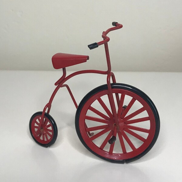 Vintage Miniature Dollhouse 1:12 Scale Penny Farthing Bicycle, Mini Decor