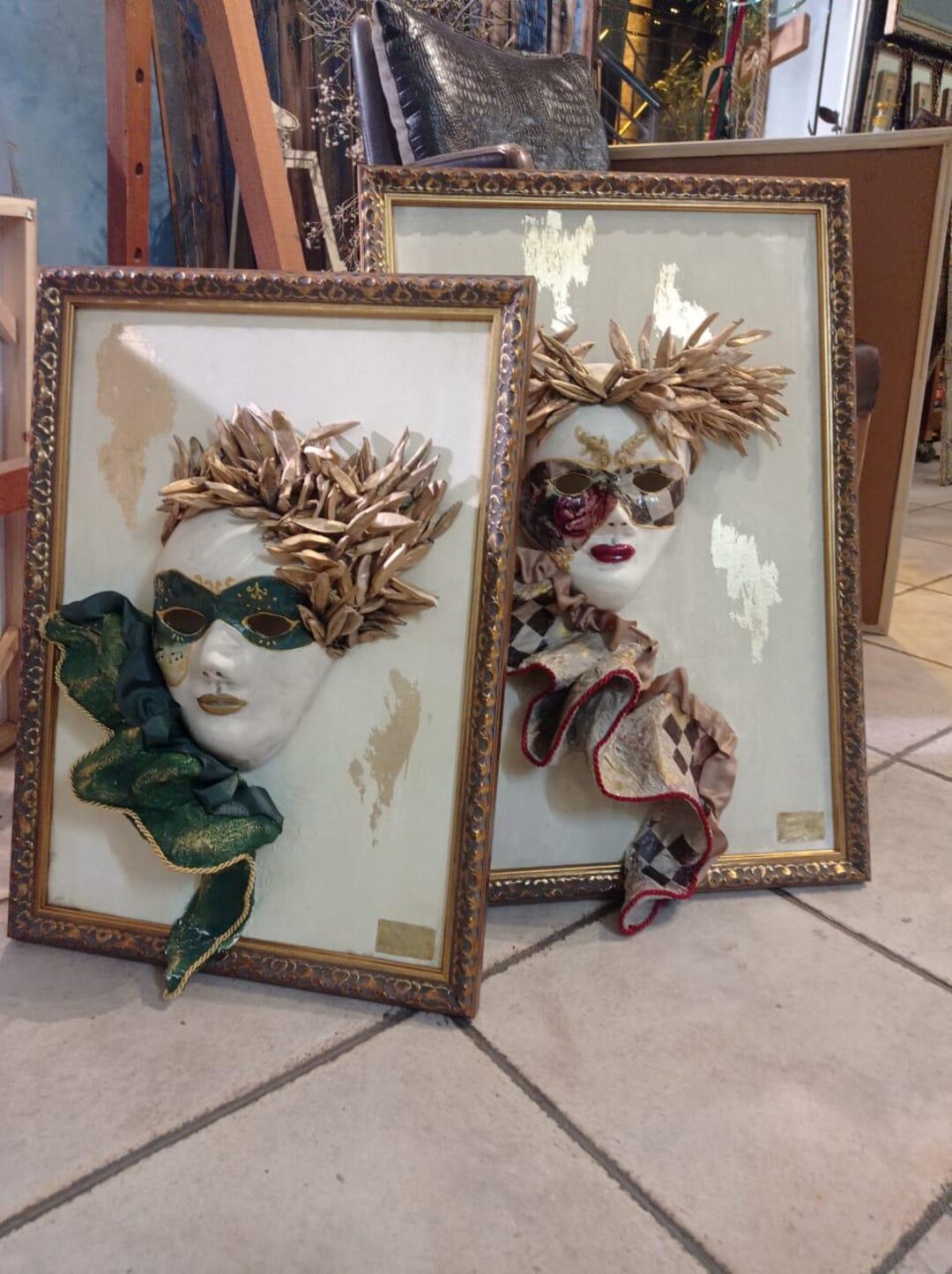 Venetian Masks .MELODISTA -green Mask and SENSAZIONE - Red Mask ...