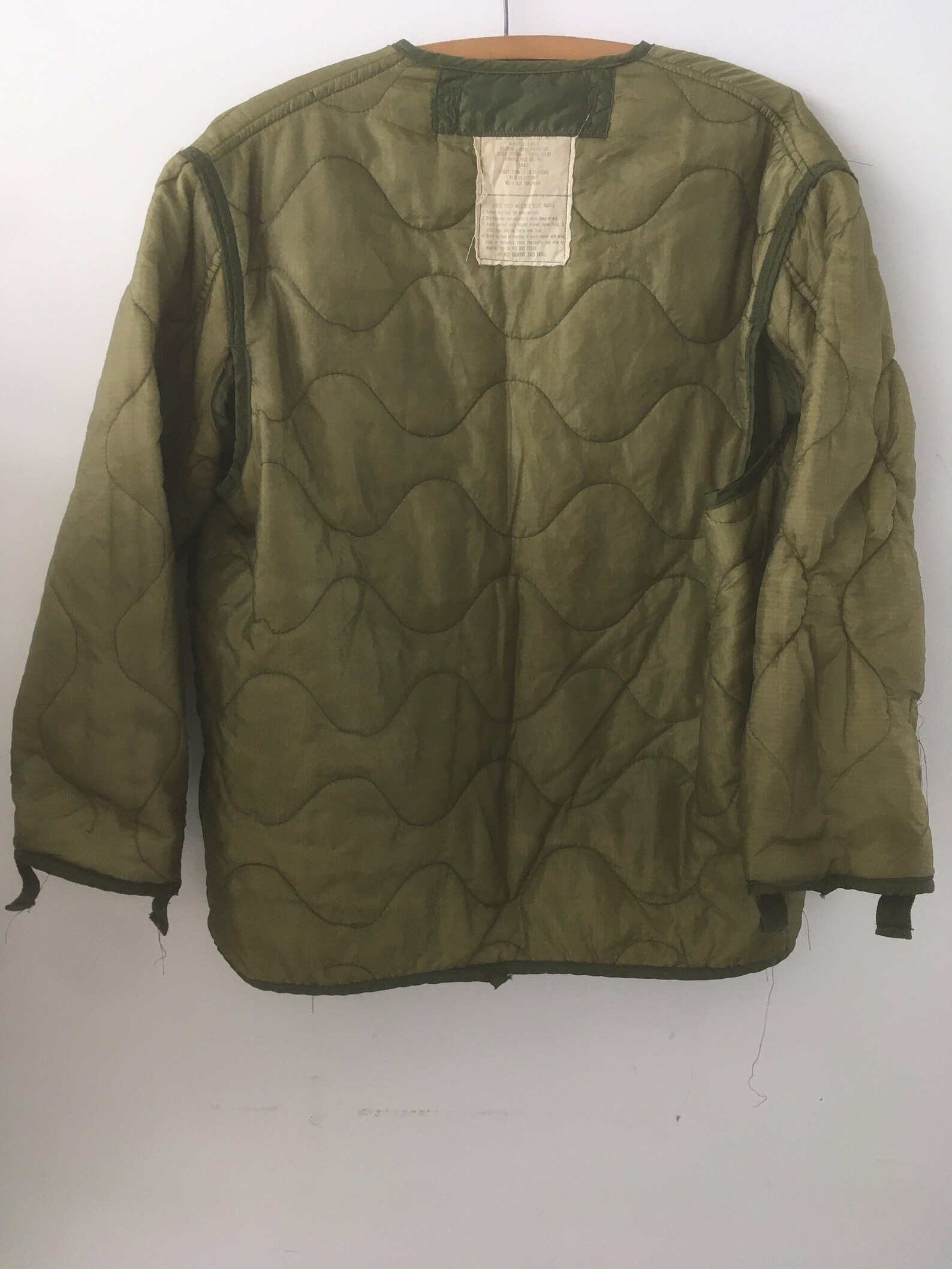 Vintage Green Military Liner Jacket Etsy