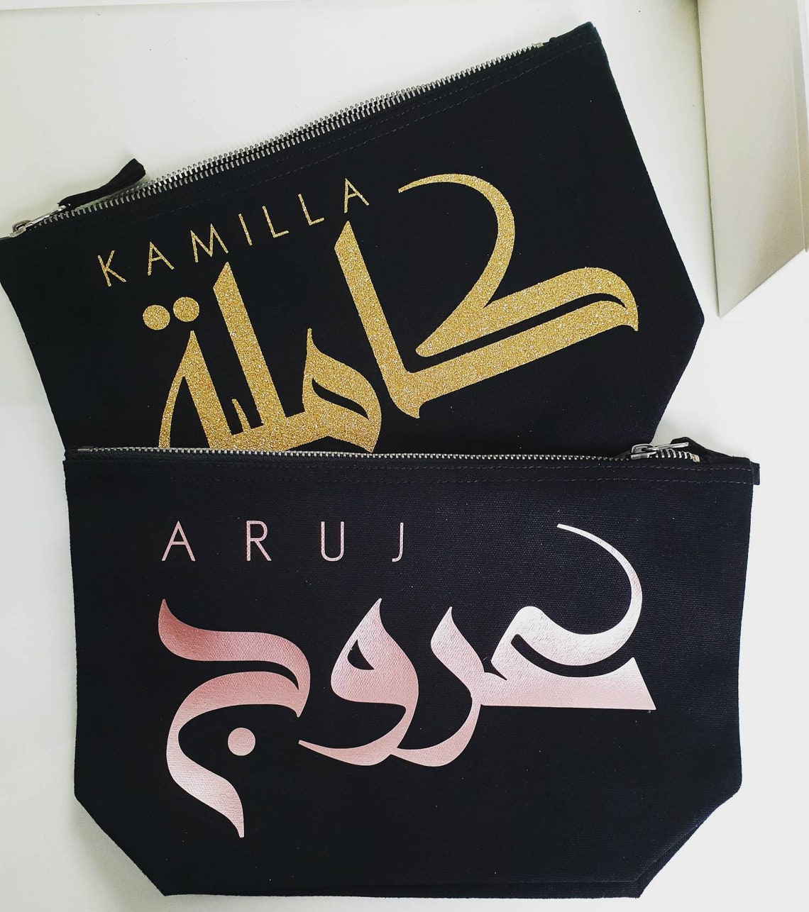 Personalised Bag Arabic Text Accessory Bag Makeup Bag Etsy UK