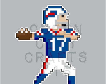 Buffalo Quarterback 8 Bit Retro Decal