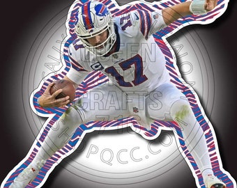 Buffalo Quarterback Zebra Hurdle Decal