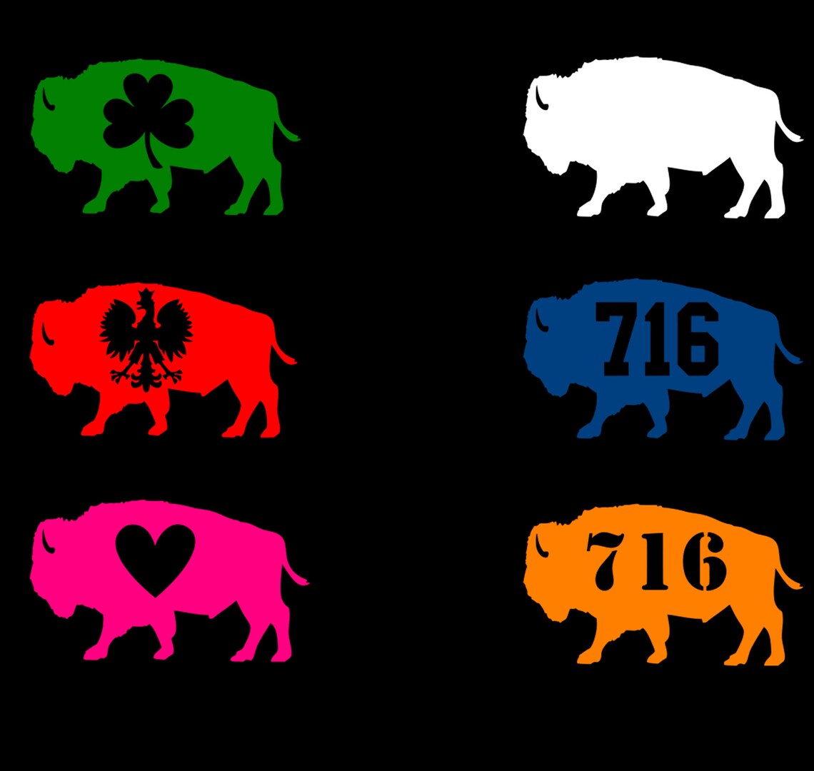 Buffalo NY 716 Standing Bison Car Vinyl Car Decals Die Cut Etsy