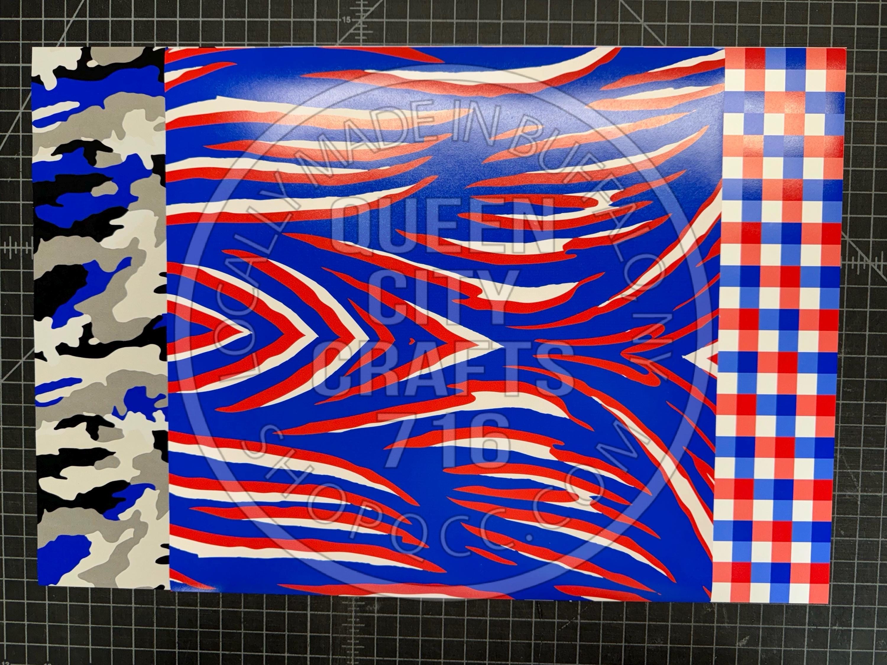 Buffalo Craft Cutter Permanent Sticker Vinyl and HTV Striped Pattern T-Shirt Vinyl