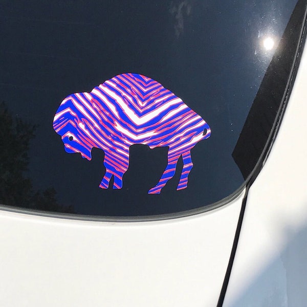 Buffalo NY Standing Bison Zebra Car Vinyl Decals Die Cut Stickers