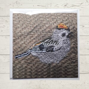 Goldcrest blank printed greeting card