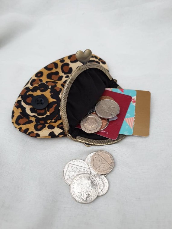 leopard print money purse