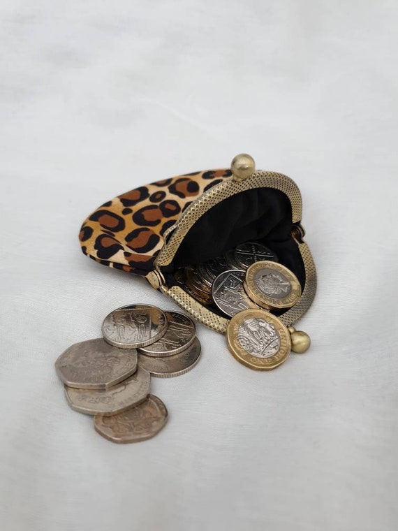 leopard print money purse