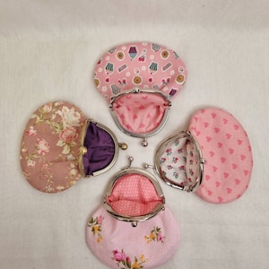 Monedero/Monedero con marco/Cartera/Monedero con cierre/Monedero rosa/Monedero con cierre de beso/Estuche para auriculares/Estuche para rosario