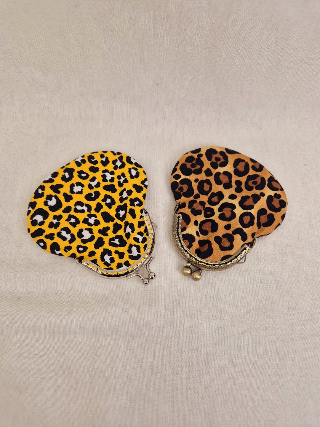 Handmade Leopard Print Kiss Clasp Coin Purse: Bronze Frame - Etsy