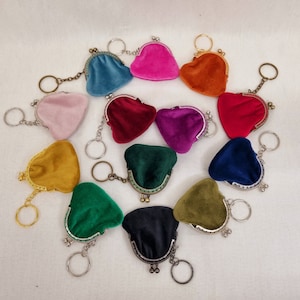 Velvet Keychain Purse/Keyring Purse/Change Purse/Keyring Wallet/Trolley Coin Purse/Keyring/Velvet Purse/Trolley Coin Holder/Keychain Purse