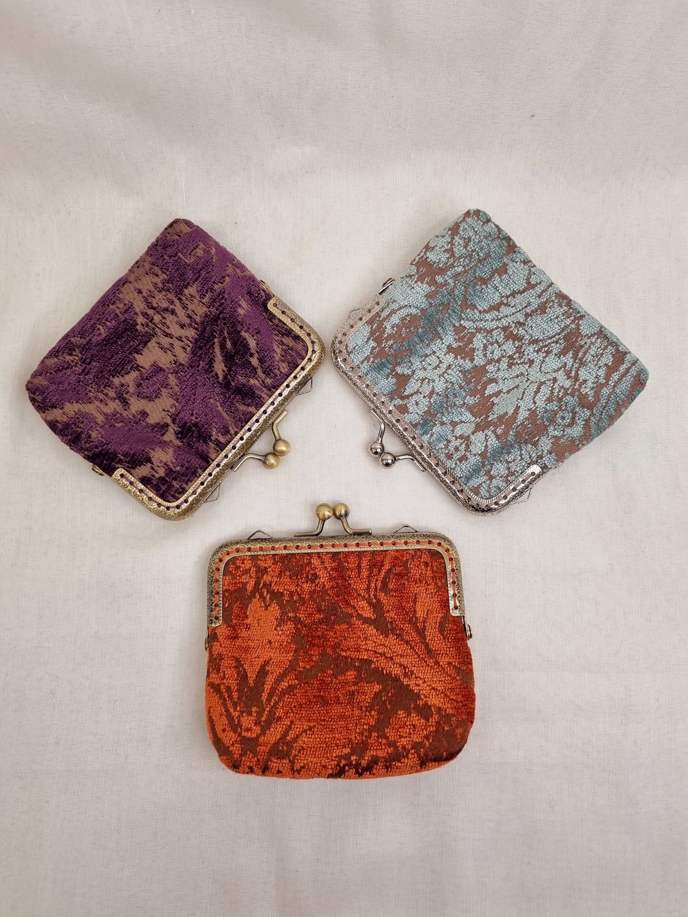 Jacquard Coin Purse purse kiss Lock Coin Purse wallet kiss Clasp