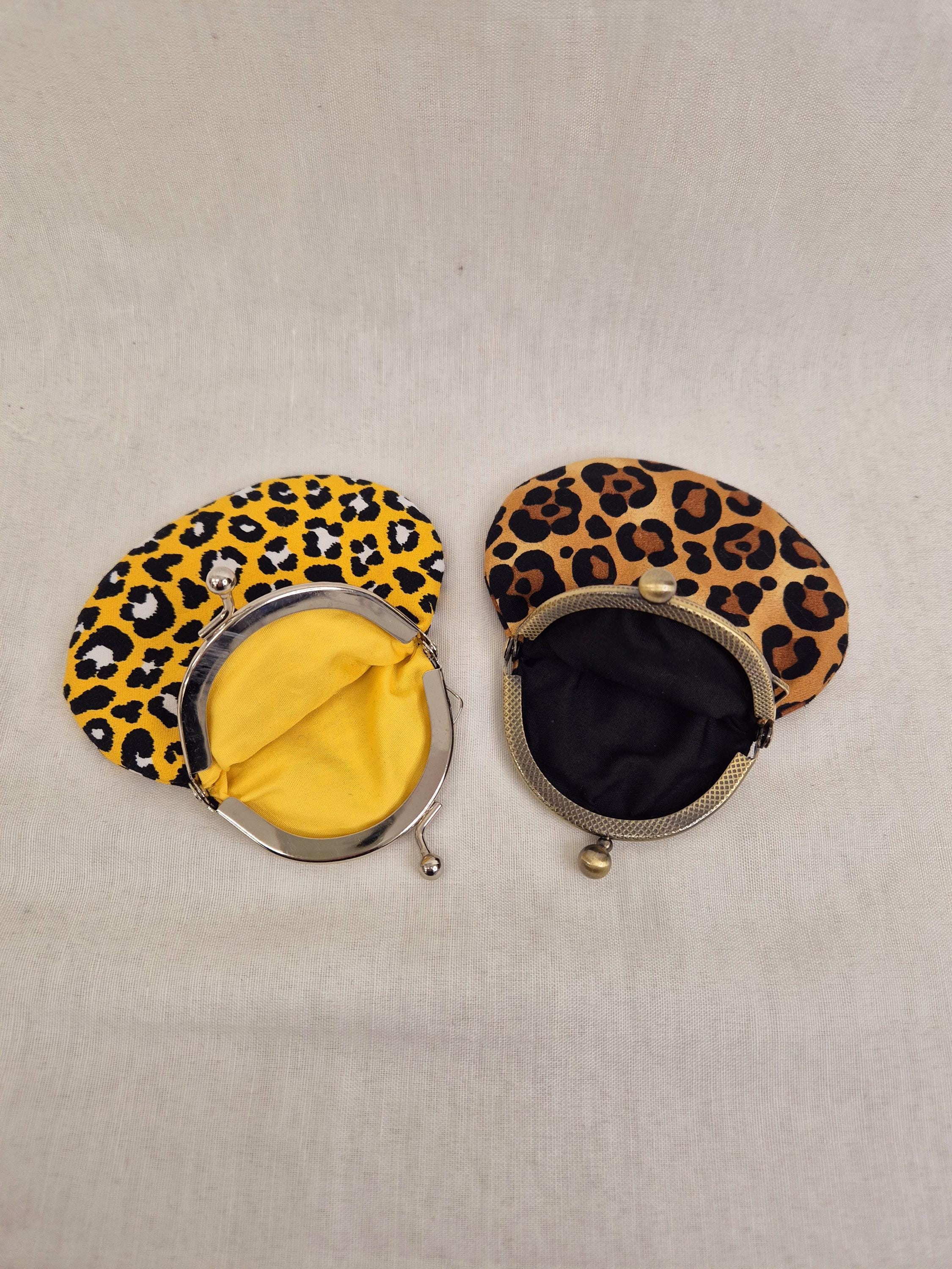 Handmade Leopard Print Kiss Clasp Coin Purse: Bronze Frame - Etsy