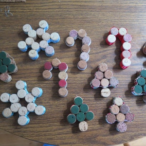 Upcycled Wine Cork Christmas Ornaments