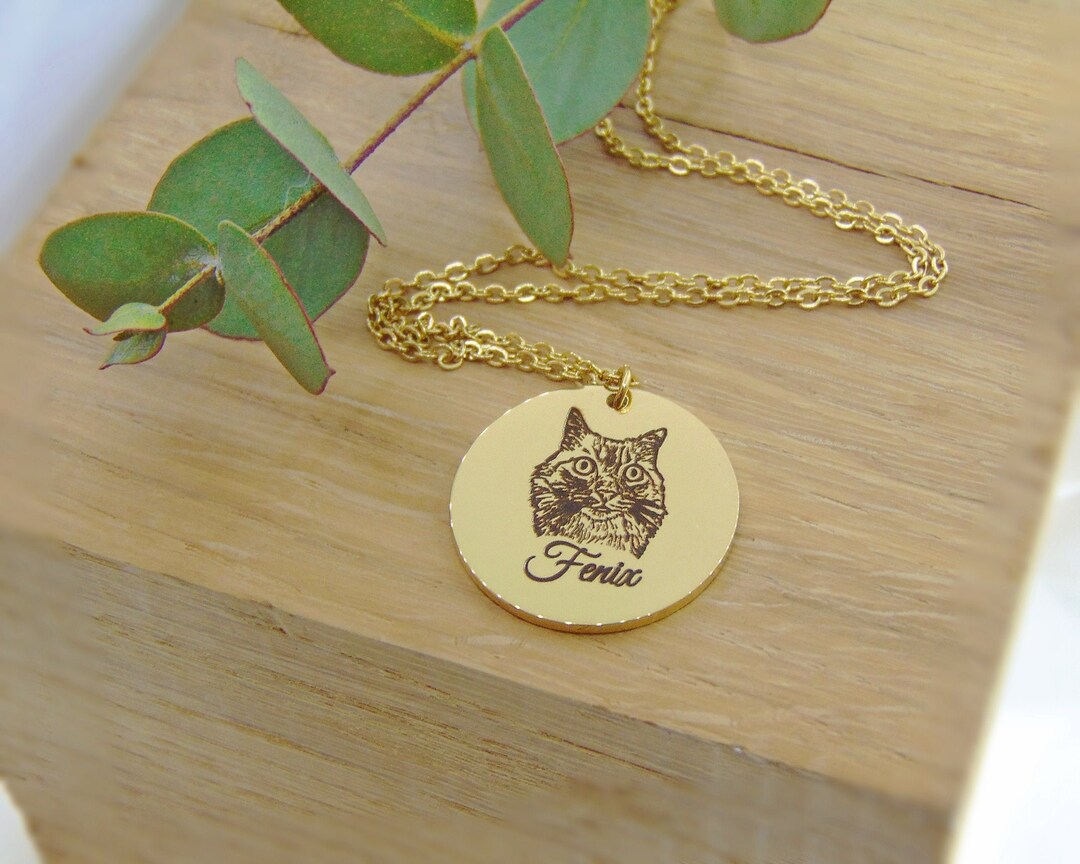 Cat Necklace Personalized Cat Memorial Jewelry Pet Loss Gifts Etsy
