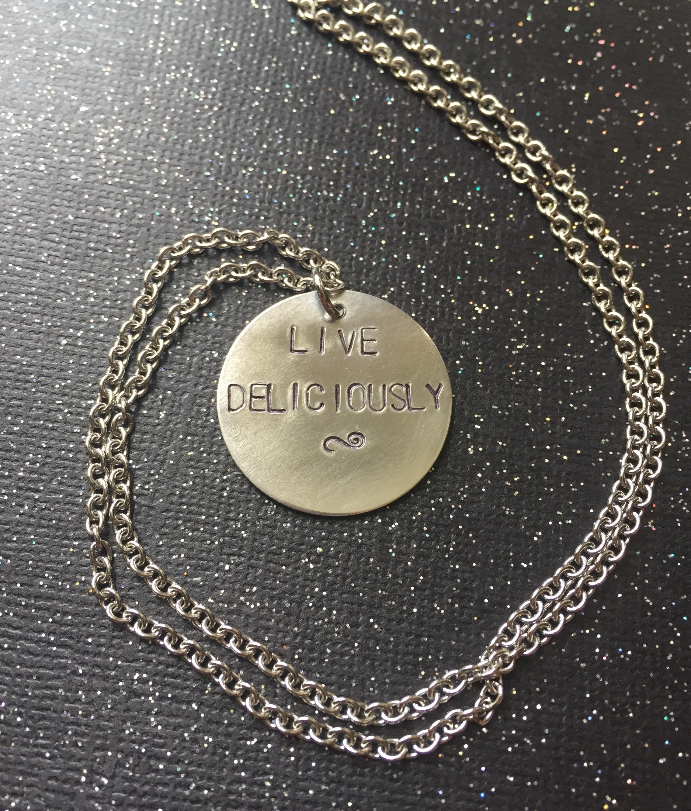 Die Hexe Kette Leben köstlich Hand gestempelt Metall Schmuck Etsy