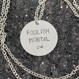 Haunted Mansion Necklace Disney Inspired Hand Stamped Metal Jewelry