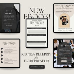 Business Blueprint Ebook- Step-by-Step Guide to Launch and Grow Your Business, Business strategy workbook, Business plan, Branding strategy