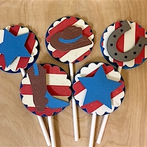 Cowboy Cupcake Toppers, Cowboy Decorations, Cowboy Baby Shower, Cowboy Birthday, Lil Cowboy Party, Rodeo party cupcake toppers, Rodeo party