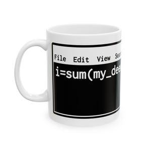I Am The Sum of My Deeds Code Mug, Programmer Gift Coffee Mug