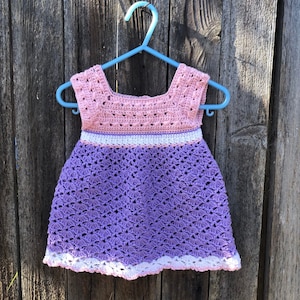 Handmade Crochet Baby 6-9 month special occasion dress