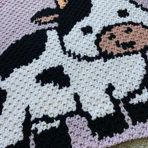 Cow C2C crochet pattern, beginner easy blanket PATTERN ONLY