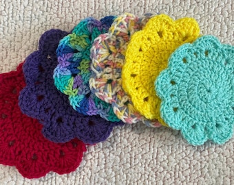 Handmade Flower Coasters - Crochet