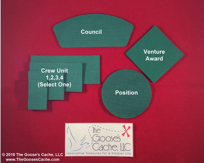 Green Sewon Hook and Loop Set for Attaching Patches to Uniform Shirts