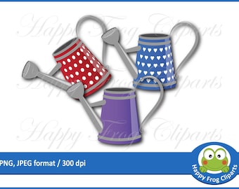 Watering can - HFC 048 - Clipart,Watering can, Digital File, Instant Download, Comercial Use