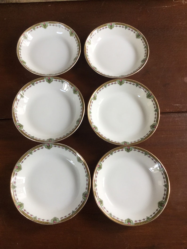 Vignaud Limoges France 1920 S Set Of 6 Dessert Bowls Vig56 Kitchen