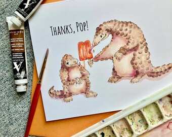 Pangolin Pop Father's Day Card
