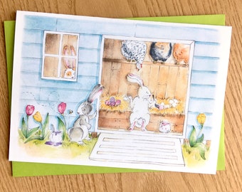 Easter Egg Watercolor Card