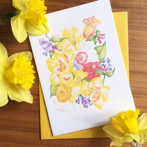 Frühling-Bouquet-Aquarell-Karte