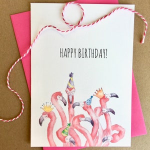 Cartão de Aniversário Flamingo