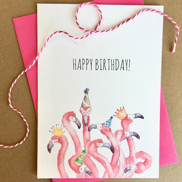 Flamingo Birthday Card