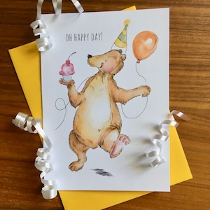 Cartão de Feliz Aniversário Urso