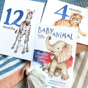 Cartes d'étape mensuelles pour bébés animaux