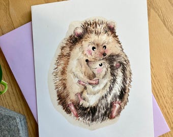 Hedgehog Mother&#39;s Day Card