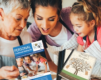 5 Printed Custom Cookbooks Filled with Your Favorite Recipes - Make Your Own Personal Cookbook to Share With Friends and Family