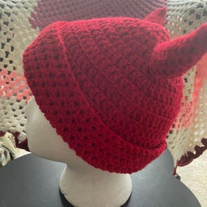 Crochet Devil Hat