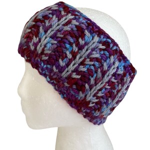 Woman’s ear warmer headband in chunky merino