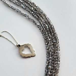 Dukach Pendant, Glass Beaded Necklace, Ukraine Jewelry Shop, Heart Pendant Necklace, Glass Necklace, Necklaces Jewelry Set, Heart Choker image 8