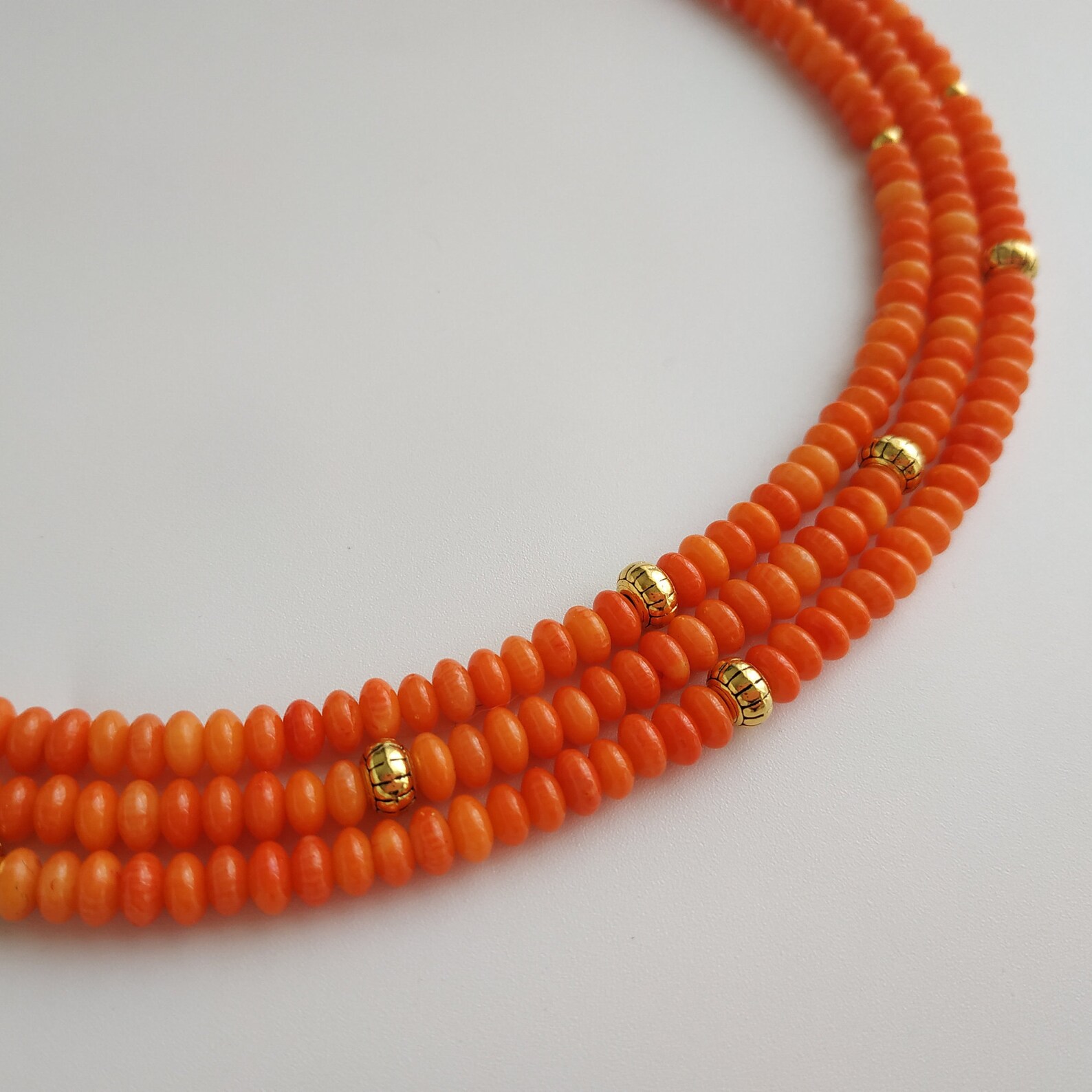 Orange Coral Jewelry Ukrainian Coral Necklace Ethnic Style | Etsy